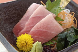 Chu-toro no sashimi